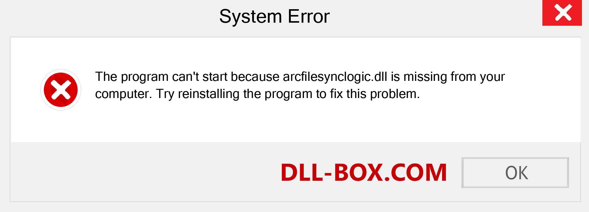  arcfilesynclogic.dll file is missing?. Download for Windows 7, 8, 10 - Fix  arcfilesynclogic dll Missing Error on Windows, photos, images